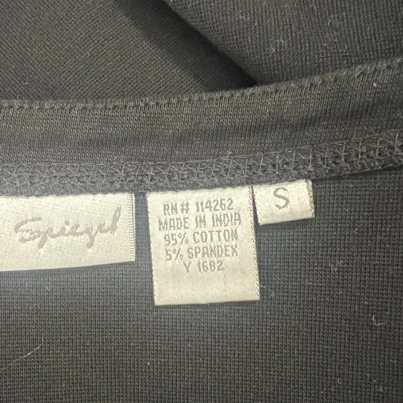 Spiegel Black V Neck Sleeveless Casual Dress with drawstring waist and pockets - Picture 5 of 6